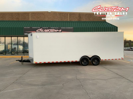New 8.5 X 24 TANDEM AXLE ALL STEEL ENCLOSED RENTAL