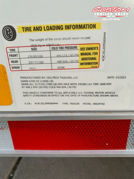 New 8.5 X 24 TANDEM AXLE ALL STEEL ENCLOSED RENTAL