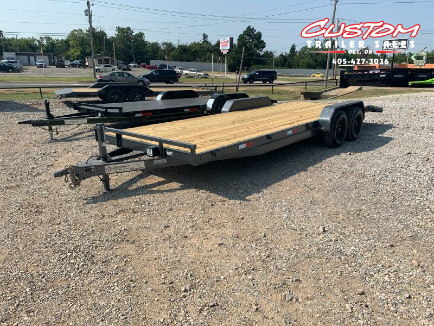 Used 22' X 83" TANDEM AXLE WOOD FLOOR CAR HAULER RENTAL