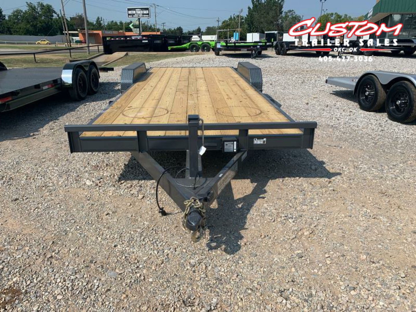 Used 22' X 83" TANDEM AXLE WOOD FLOOR CAR HAULER RENTAL