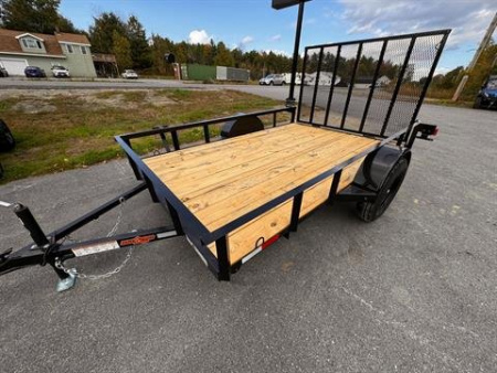 New 2025 Down2Earth 76X10 Utility Trailer Powder Coated Angle for Sale