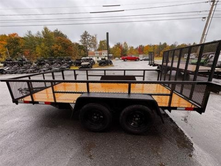 New 2025 Down2Earth 82X14 Utility 7000lb GVWR w/2 FT mesh Sides (DTE8214YT3.5BHS) for Sale