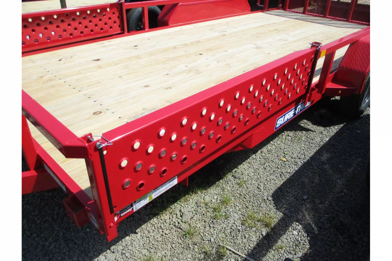 New 2025 Sure-Trac 7 x 16 RED Tube Top ATV 7K