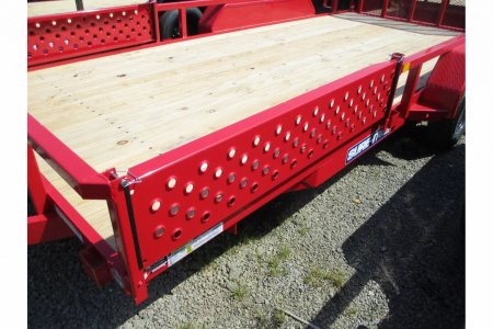 New 2025 Sure-Trac 7 x 16 RED Tube Top ATV 7K