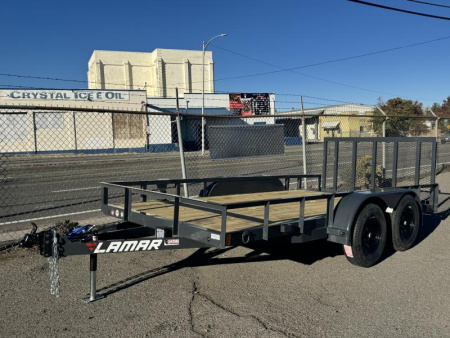 New 2025 Lamar 77" X 14' UC - 7K Landscape Utility Trailer