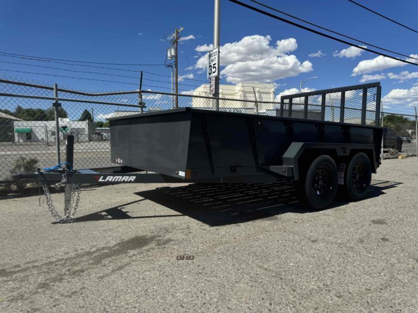 New 2025 Lamar 83" X 12' US - 7K Solid Side Landscape Utility Trailer