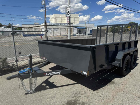 New 2025 Lamar 83" X 12' US - 7K Solid Side Landscape Utility Trailer