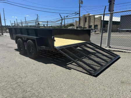 New 2025 Lamar 83" X 12' US - 7K Solid Side Landscape Utility Trailer