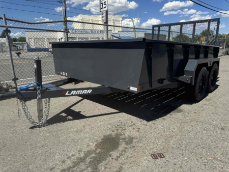 New 2025 Lamar 83" X 12' US - 7K Solid Side Landscape Utility Trailer