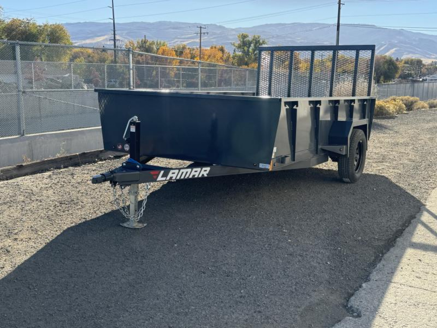 New 2025 Lamar 77" X 12' US - 3K Solid Side Landscape Utility Trailer