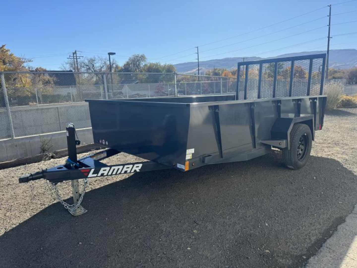 New 2025 Lamar 77" X 12' US - 3K Solid Side Landscape Utility Trailer