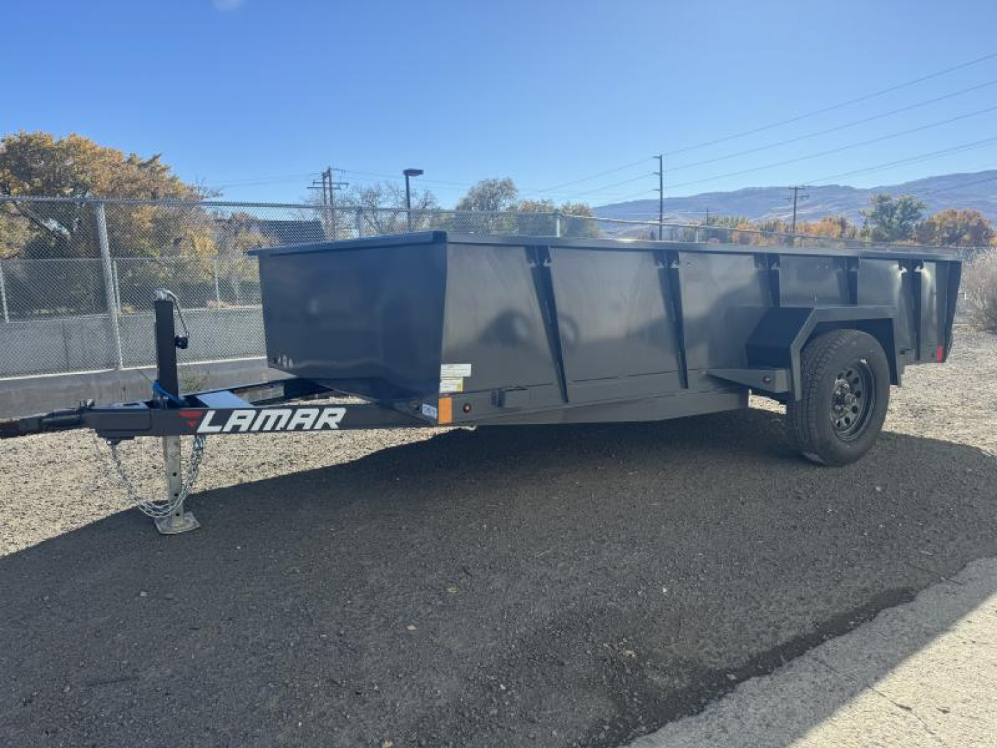 New 2025 Lamar 77" X 12' US - 3K Solid Side Landscape Utility Trailer