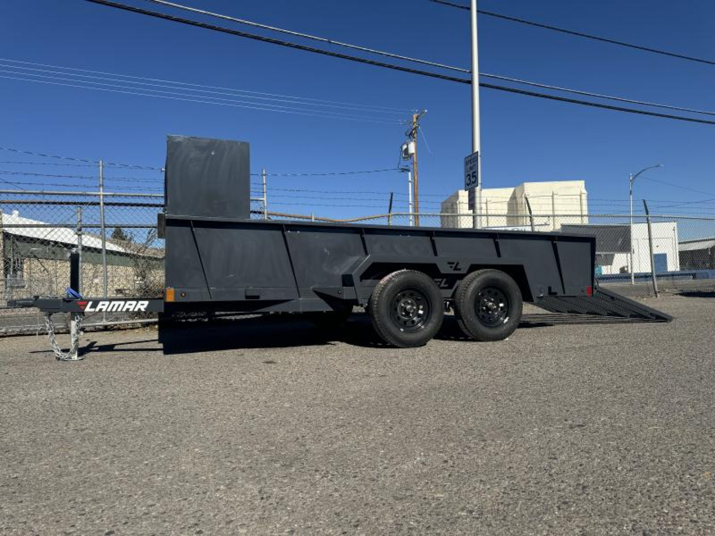 New 2025 Lamar 77" X 14' US - 7K Solid Side Landscape Utility Trailer