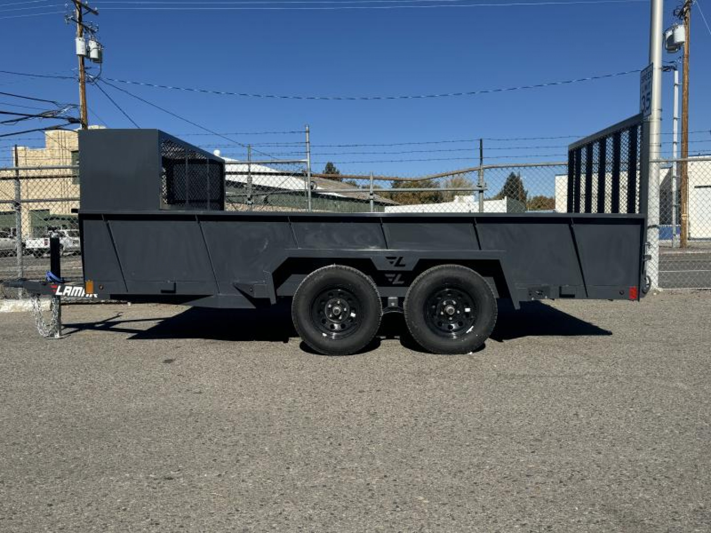 New 2025 Lamar 77" X 14' US - 7K Solid Side Landscape Utility Trailer