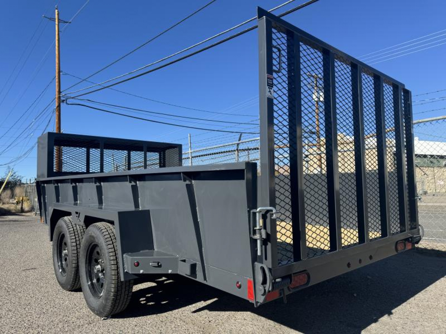 New 2025 Lamar 77" X 14' US - 7K Solid Side Landscape Utility Trailer