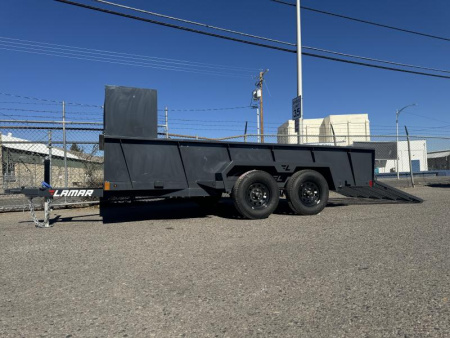 New 2025 Lamar 77" X 14' US - 7K Solid Side Landscape Utility Trailer
