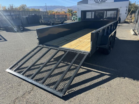 New 2025 Lamar 77" X 14' US - 7K Solid Side Landscape Utility Trailer