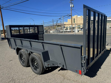 New 2025 Lamar 77" X 14' US - 7K Solid Side Landscape Utility Trailer