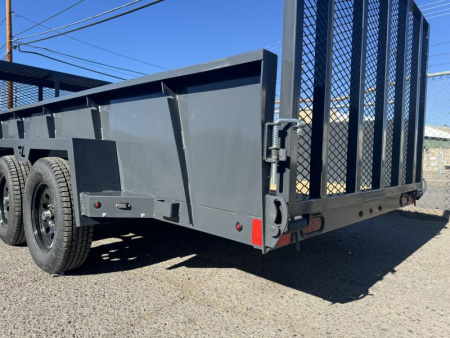 New 2025 Lamar 77" X 14' US - 7K Solid Side Landscape Utility Trailer