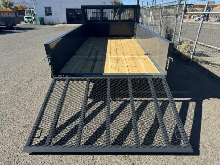 New 2025 Lamar 77" X 14' US - 7K Solid Side Landscape Utility Trailer