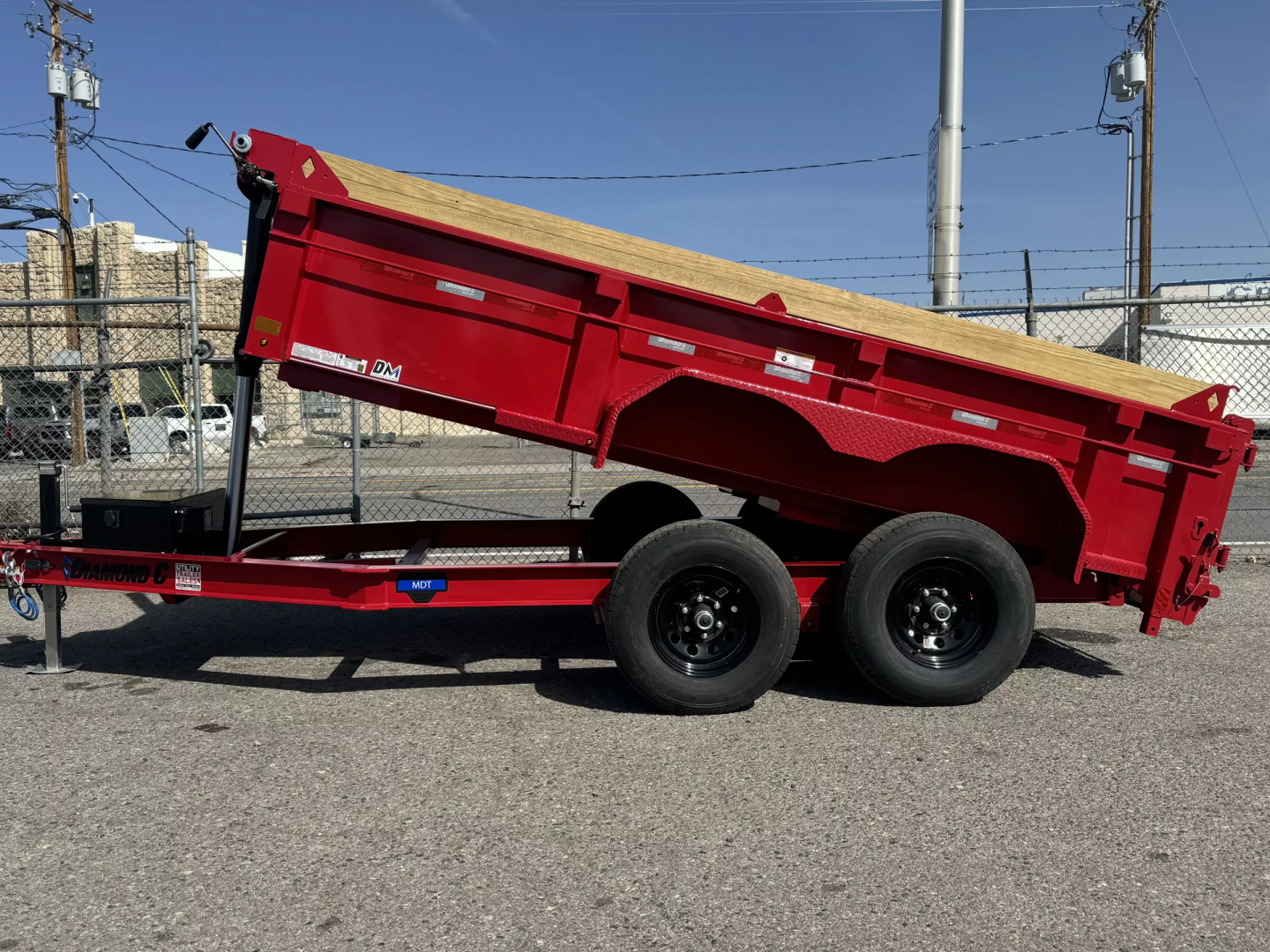 New 2025 Diamond C MDT 77"x12' - 10K Telescopic Dump Trailer