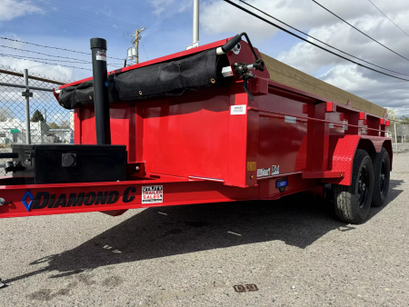New 2025 Diamond C MDT 77"x12' - 10K Telescopic Dump Trailer