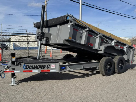 New 2026 Diamond C LPT 14' 7 GA. - 15.5K Telescopic Dump Trailer