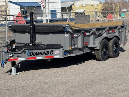 New 2026 Diamond C LPT 14' 7 GA. - 15.5K Telescopic Dump Trailer