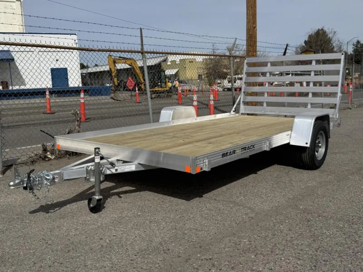 New 2026 Bear Track BTU80168W 80"x14' - 3.5K Aluminum Utility Trailer