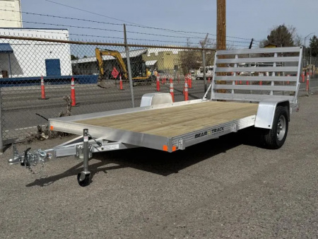 New 2026 Bear Track BTU80168W 80"x14' - 3.5K Aluminum Utility Trailer