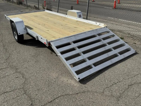 New 2026 Bear Track BTU80168W 80"x14' - 3.5K Aluminum Utility Trailer