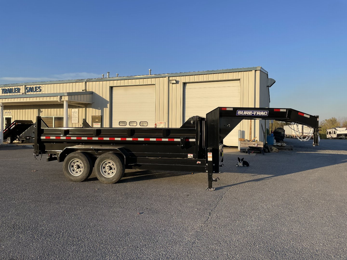 New 2024 Sure-Trac 7X16 Gooseneck Dump Trailer