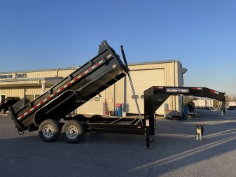 New 2024 Sure-Trac 7X16 Gooseneck Dump Trailer