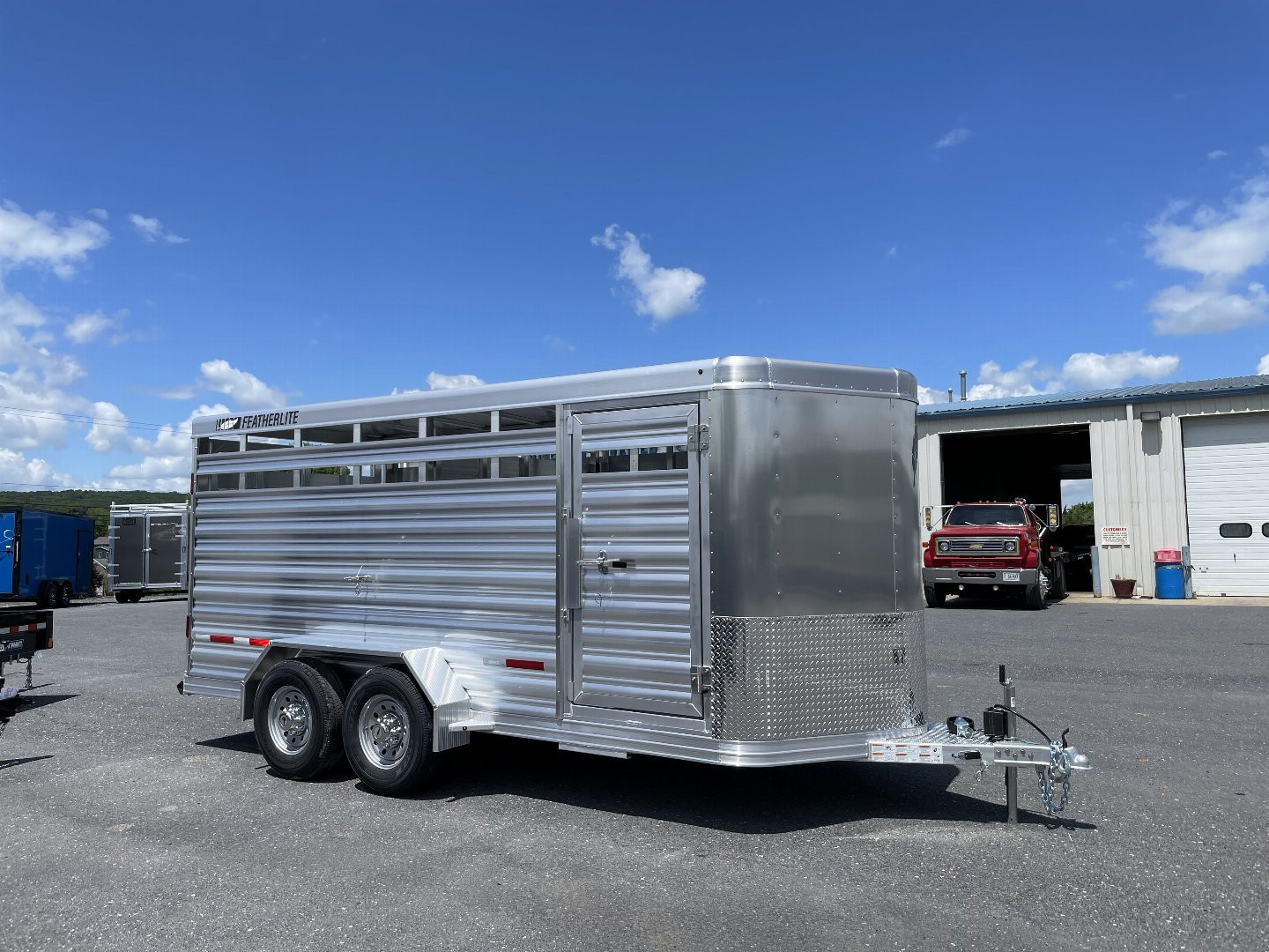 New Featherlite 8107-6'7"x16'x6'6" Aluminum Bumper Pull Stock Trailer