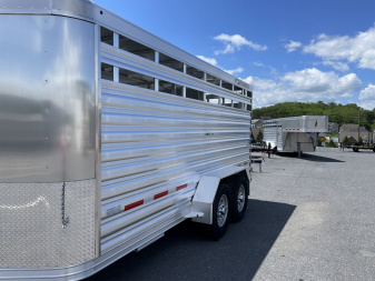New Featherlite 8107-6'7"x16'x6'6" Aluminum Bumper Pull Stock Trailer
