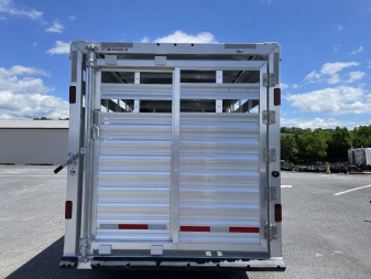 New Featherlite 8107-6'7"x16'x6'6" Aluminum Bumper Pull Stock Trailer