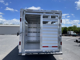 New Featherlite 8107-6'7"x16'x6'6" Aluminum Bumper Pull Stock Trailer