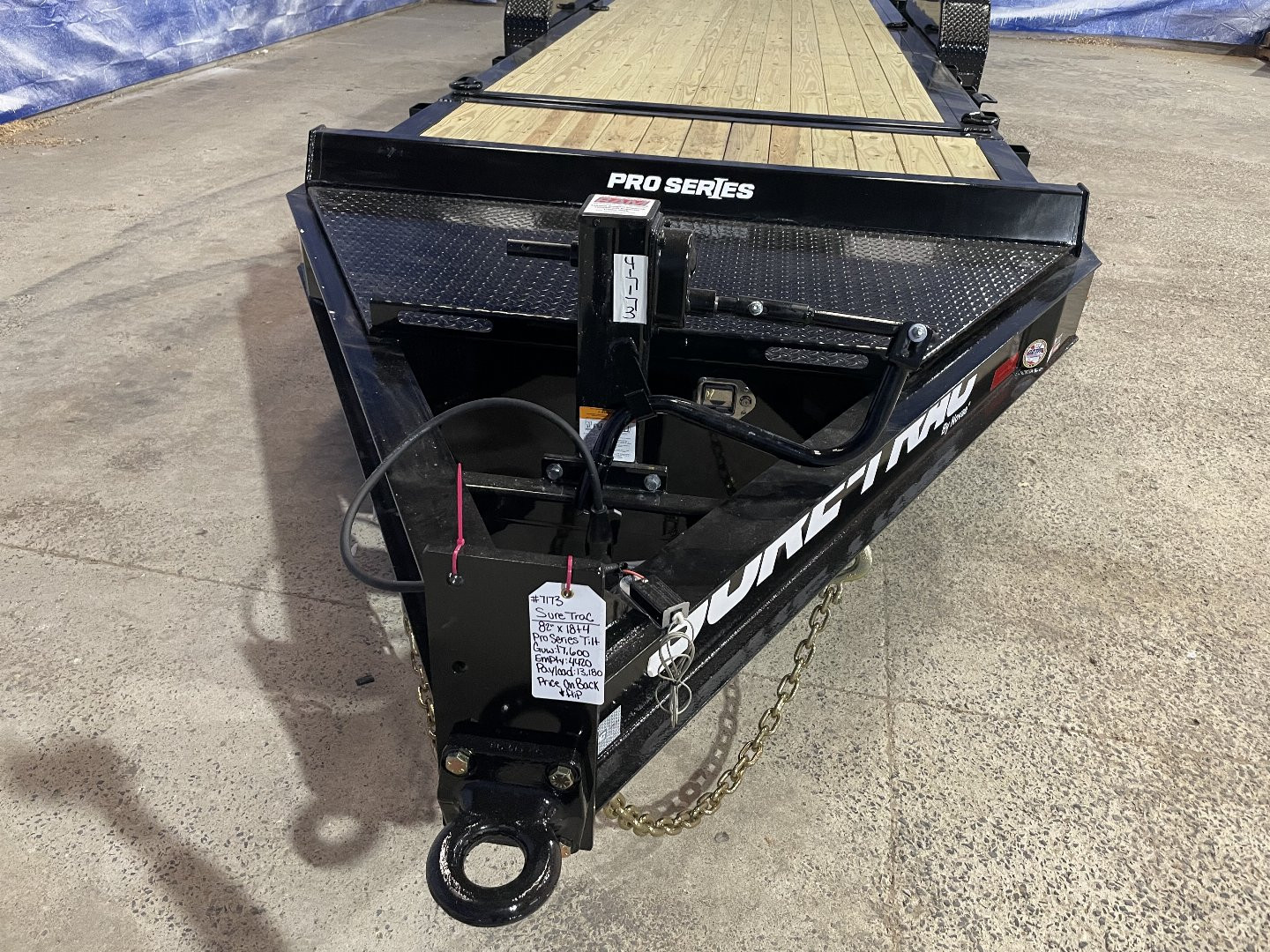 New 2024 SURE-TRAC 7X18+4 Pro Series Tilt Equipment Trailer