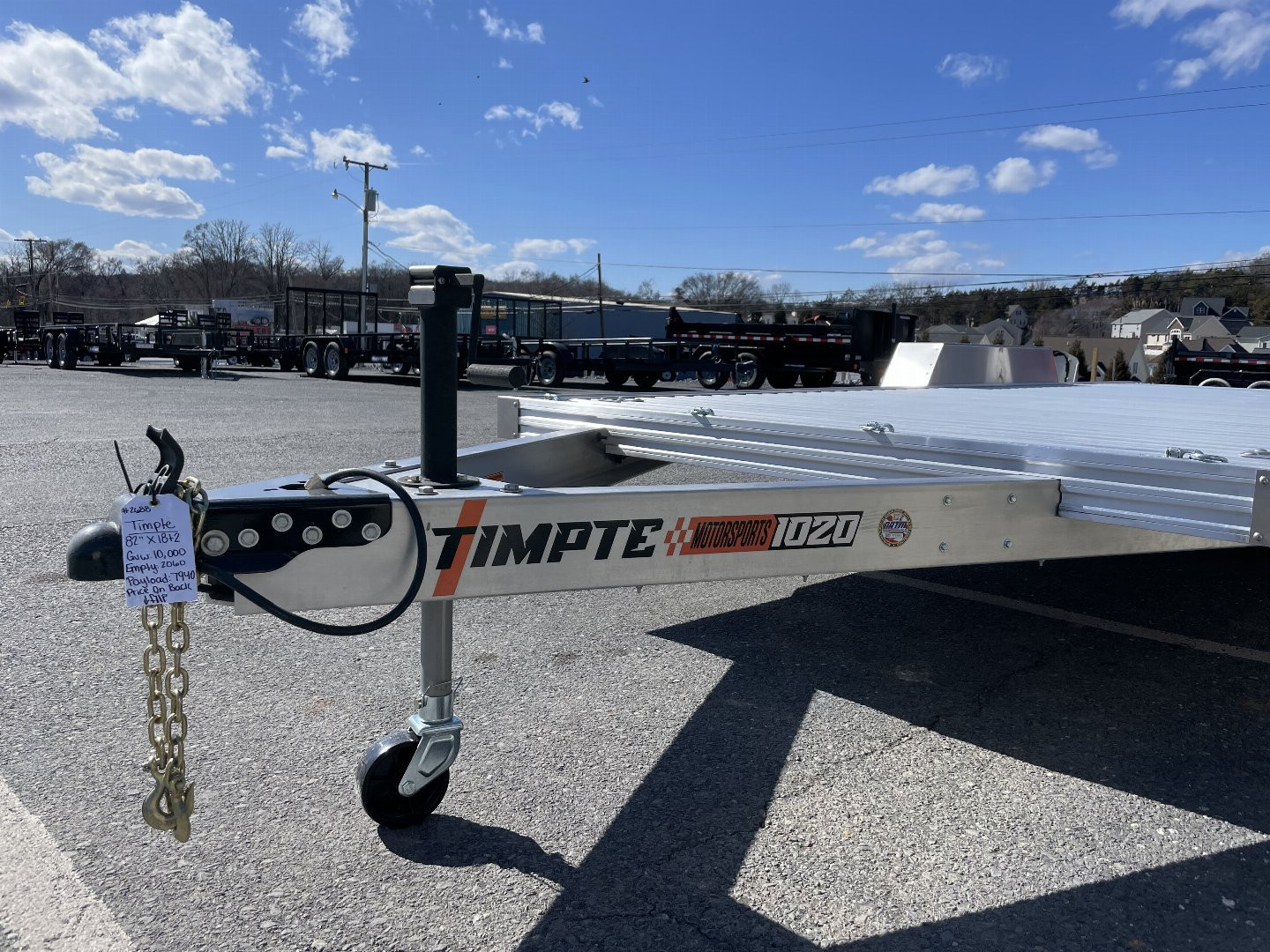 New 2025 Timpte 82"x18+2 Aluminum Car Trailer