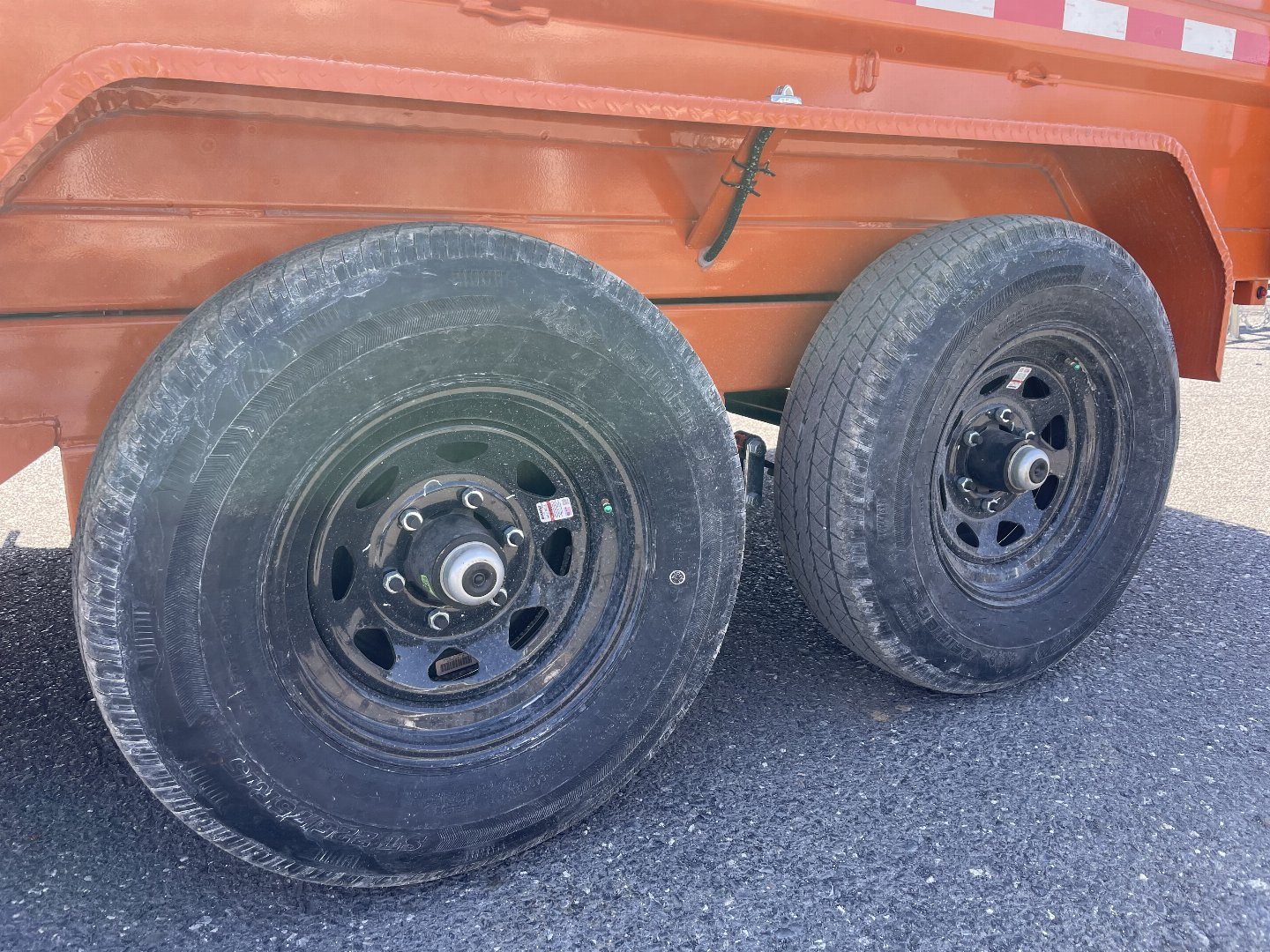 New 2025 Sure-Trac 6X12 Orange Dump Trailer