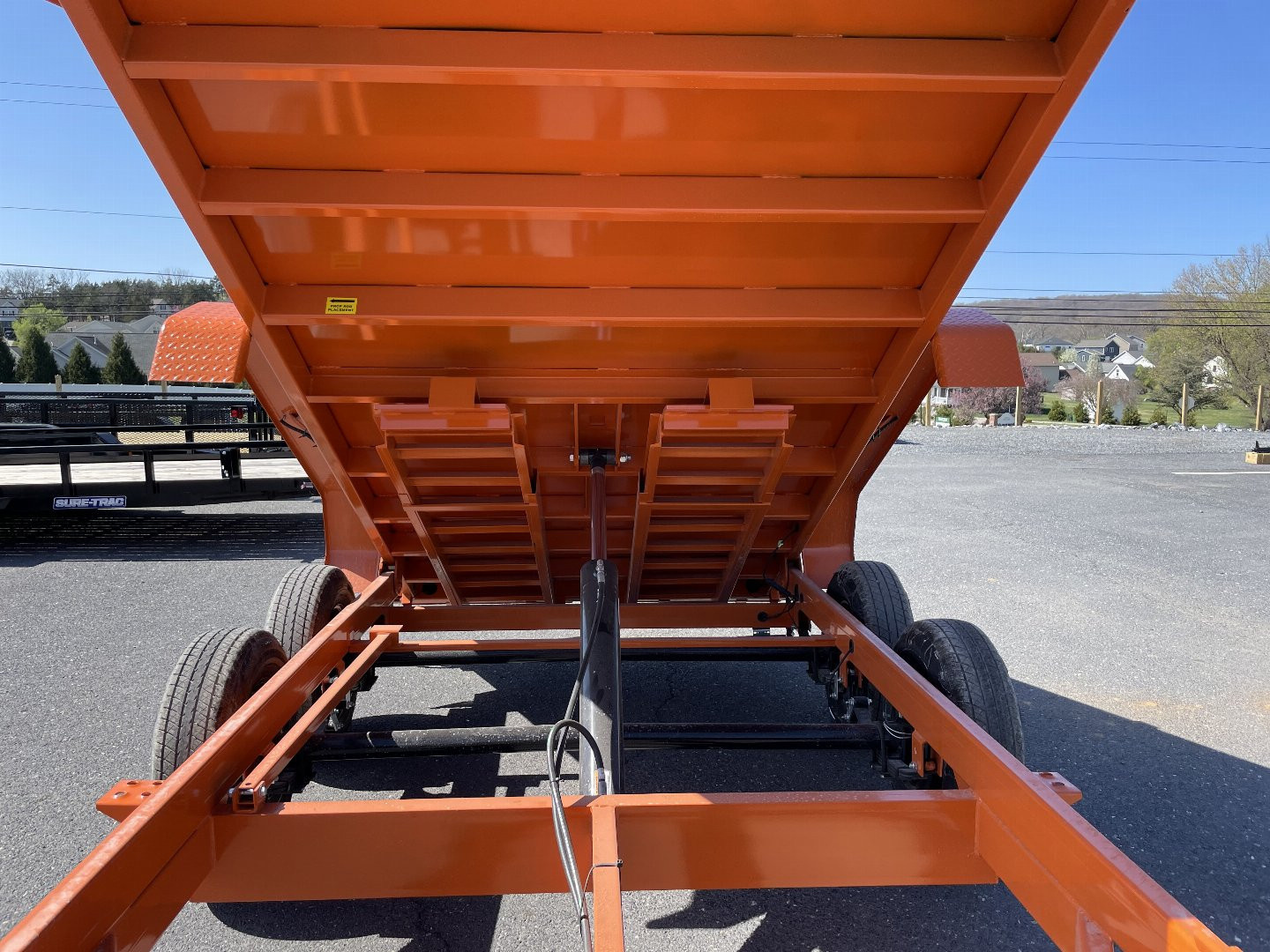 New 2025 Sure-Trac 6X12 Orange Dump Trailer