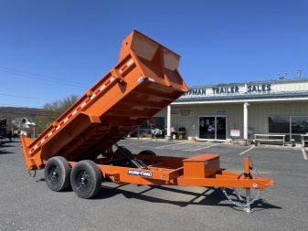 New 2025 Sure-Trac 6X12 Orange Dump Trailer