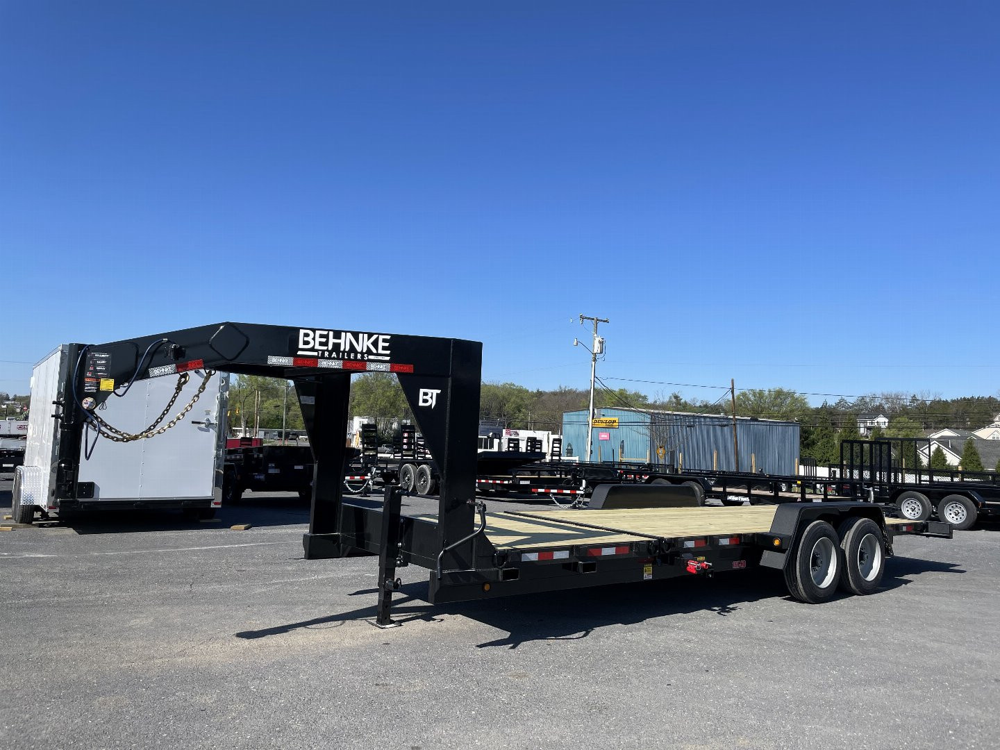 New 2025 Behnke 83"X18+6 Gooseneck Tilt Equipment Trailer