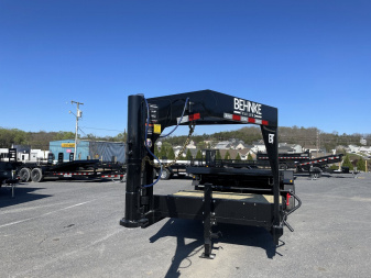 New 2025 Behnke 83"X18+6 Gooseneck Tilt Equipment Trailer
