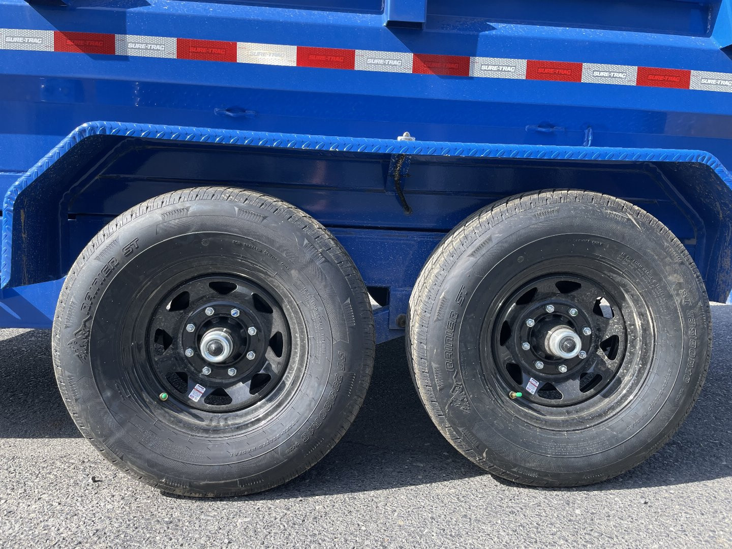 New 2025 Sure-Trac 7X14 14k Blue Dump Trailer