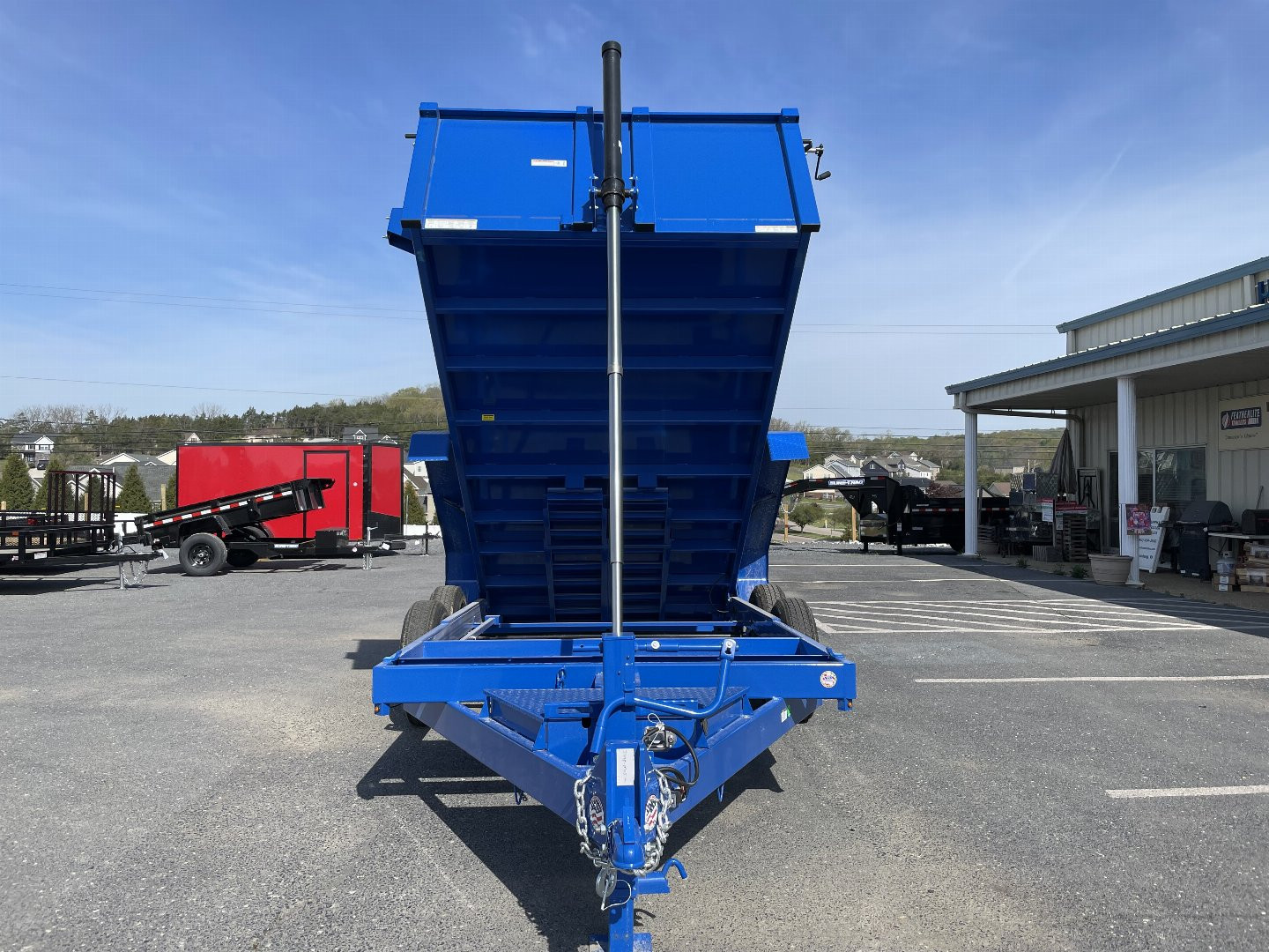 New 2025 Sure-Trac 7X14 14k Blue Dump Trailer