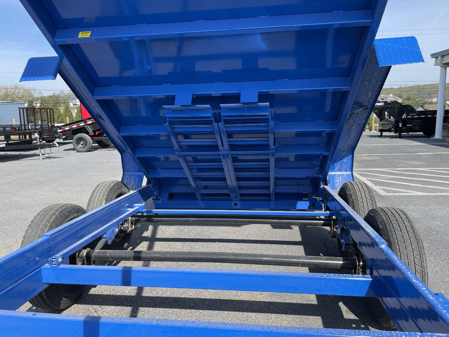 New 2025 Sure-Trac 7X14 14k Blue Dump Trailer