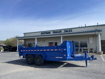 New 2025 Sure-Trac 7X14 14k Blue Dump Trailer