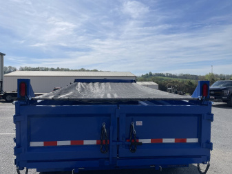 New 2025 Sure-Trac 7X14 14k Blue Dump Trailer