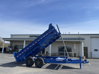 New 2025 Sure-Trac 7X14 14k Blue Dump Trailer